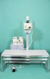 Veterinary X-ray unit with universal X-ray table, stainless steel frame, plastic table top