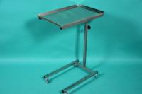 Instrument supply table (silent nurse) made entirely from stainless steel, mobile, height-