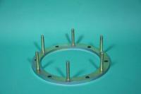 Ceiling anchorage ring for all operating theatre lamps, new incl. nuts and drilling templa