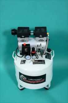SILENT compressor for compressed air, for operating veterinary anaesthesia equipment with