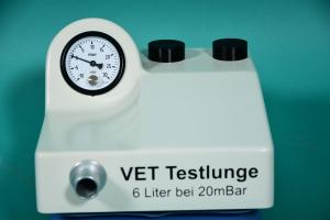 VET test lung: Max. Volume 6 liters at 20mbar Suitable for testing a horse respirator or f