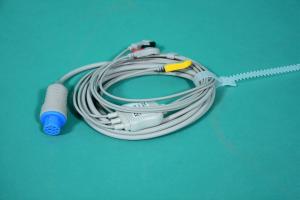 DATEX ECG cable for Cardiocap etc., complete 3-wire cable. The cable is also available wit