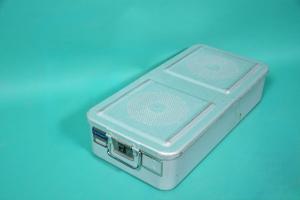 AESCULAP sterile container with filter in the lid, size: 57 x 28 x 14 cm, with signs of us