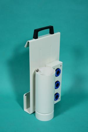 DRÄGER Oxett: Support frame for a small O2 bottle (2 litres) with 3-fold distribution box