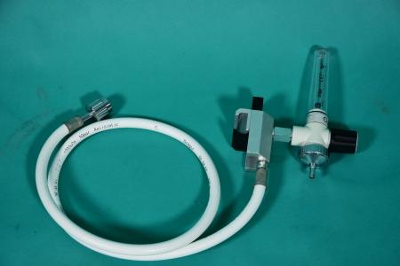 DRÄGER Flow meter O2 for standard rail with hose and, sec. hand